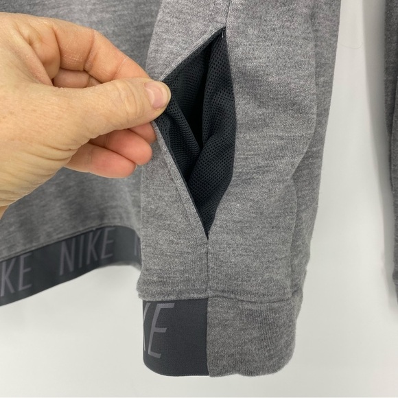 NIKE dri fit gray athletic athleisure sweatshirt with pockets womens size medium - Picture 4 of 10